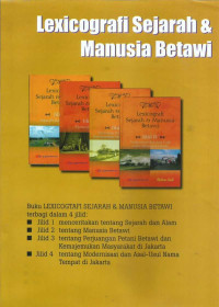 Image of Lexicografi Sejarah dan Manusia betawi Jilid II (Manusia Betawi)